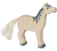 Holztiger 80360 Cheval, tête haute, naturel/gris