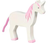 HOLZTIGER 80611 Licorne en Bois, Jouet en Bois d'érable, Couleurs à Base d'eau, favorise l'imagination et la créativité des Enfants, fabriqué en Europe, 12 cm x 3 cm x 14 cm, à partir de 3 Ans