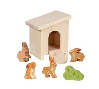 Holztiger ferme - clapieravec 4 lapins
