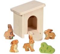 Holztiger Ferme - Clapieravec 4 lapins Vert