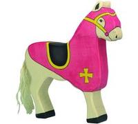 Holztiger Les contes de fées et des chevaliers: cheval rouge (17 cm) Rose G
