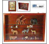SAFE-5927-Holzvitrine-MAXI-Universal-620x420x105mm-3-Glasböden-Mahagoni-Design