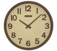 Holzwerk Penzberg Horloge murale radio-pilotée de style bohème Bali en bois naturel - Horloge murale radio-pilotée vintage - Mouvement presque silencieux - Bruit de tic-tac silencieux - Bois massif