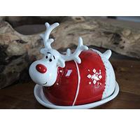 Holzwurm Beurrier en céramique en forme d'élan ovale