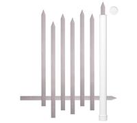 + HOM 8 brochettes plates Koobideh de 2,5 cm de large, en acier inoxydable, poignée sans bois, kabob persan, étui de transport