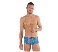 HOM Boxer de Bain Court HARRISSON Swim Trunks, Rayure Verticale Bleu/Orange, XL Men's