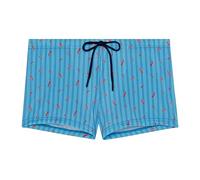 HOM Boxer de Bain ESPELETTE Slips, Imprimé Turquoise, S Homme