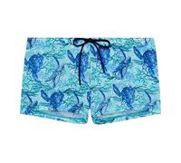 HOM Boxer de Bain TARTANE Slips, Imprimé Bleu, 2XL Homme