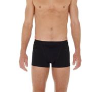 HOM Boxers HO1 Joan #2 Boxeur ajusté, Lot de 2: imprimé Micro Motif Tons de Gris + Noir uni, XL Homme