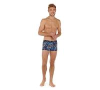 HOM Boxers Vassily #2 Boxeur ajusté, Lot de 2: imprimé coloré Animalier + Noir uni, Homme
