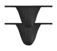 Hom G-String Pour Hommes Lot De 2 - Plume, Ultra Léger Noir (Black) 5 (Medium)