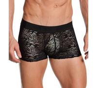 HOM Homme Boxer Court Free Cut Lace Trunks, Noir, XL EU