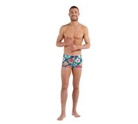 HOM Homme Boxer De Bain Dino Swim Trunks, Imprimé Floral Fond Turquoise, M EU