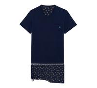 HOM Pyjama court ' Mandala ' bleu marine, Taille XXL