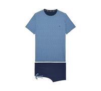 HOM Pyjama Court Martinez Pajama Set, Abstraites Bleu, S Men's