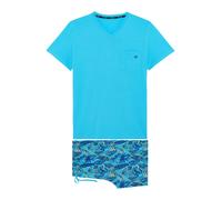 HOM Pyjama court ' Valley ' turquoise, Taille XL
