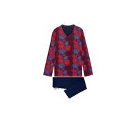 HOM Pyjama long ' Bouquet Long Sleepwear ' bleu foncé / bordeaux, Taille XXL