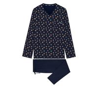HOM Pyjama Long Ensemble de Pijama, Imprimé Mandalas tibétains Multico Fond Marine, XXL Homme