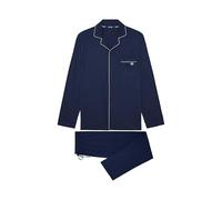 HOM Pyjama Long Rafael Pajama Set, Marine passepoils Blanc, 2XL Men's