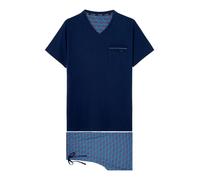 HOM Pyjama long ' Sleepwear Bellagio ' bleu marine / rose, Taille M