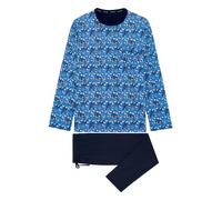 HOM Pyjama long ' Vibe ' bleu / bleu foncé, Taille XL
