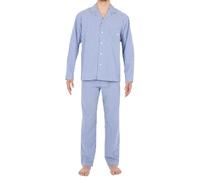 Hom Robinson Long Woven Sleepwear, Ensemble de pyjama Homme,Bleu (Rayure Blanche Et Bleu 00bi) , Large (Taille fabricant:L)