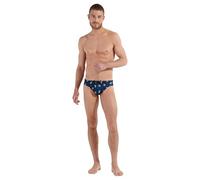 HOM Slip de Bain Beach Club Swim Briefs, Imprimé homards et Cocktail Fond Marine, S Men's