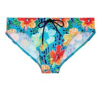 HOM Slip de Bain Dino Swim Briefs, Imprimé Floral Fond Turquoise, M Men's
