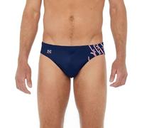 HOM Slip de Bain Winner Swim Briefs, Marine avec Motif, S Men's