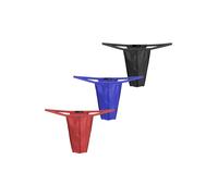 HOM Slip ' Plumes ' bleu / rouge vif / noir, Taille S