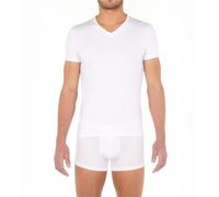 HOM T- Shirt col V Tencel Soft, Blanc, 2XL Homme