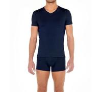 HOM T- Shirt col V Tencel Soft, Bleu Marine, 2XL Homme