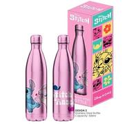 HÔMADICT BOUTEILLE ISOTHERME DISNEY - Gourde Inox Réutilisable Stitch & Angel Kiss - Maintien chaud et froid 12h - Pour sport, voyage, quotidien, 500ml - BPA Free - Licence Officielle