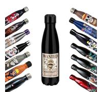 Homadict - Bouteille Isotherme One Piece - Gourde en acier inoxidable - Luffy Wanted - Maintien Chaud et Froid 12h - Sport, Voyage, Quotidien - 500ml - BPA Free - Licence Officielle