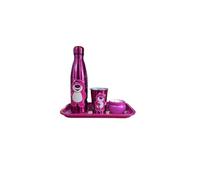 Homadict - Coffret Cadeau Lotso - Bouteille Isotherme + Plateau Métal + Petite Boîte Métal + Gobelet Métal - Licence Officielle Toy Story