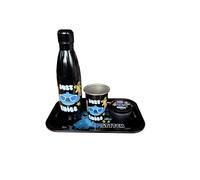 Homadict - Coffret Cadeau Stitch Just Chill - Bouteille Isotherme + Plateau Métal + Petite Boîte Métal + Gobelet Métal - Licence Officielle