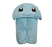 Homadict - Plaid à Capuche Pokémon - Carapuce - 120x150cm - Doux & Confortable - Licence Officielle, Bleu