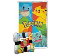 Homadict Plaid Sherpa 100x150 Cm Pokemon Starter Primary