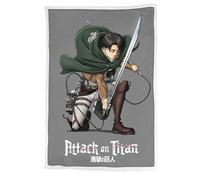 Hômadict Plaid Sherpa Attaque des Titans - Livai - 100x150cm - Licence Officielle