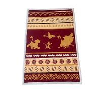 Homadict Plaid Sherpa Disney - 100x150cm - Couverture Polaire Douce & Chaude - Roi Lion Hakuna Matata - Qualité Elevée & Confortable - Licence Officielle