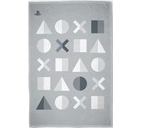 HÔMADICT Plaid Sherpa Playstation - 100x150cm - Couverture Polaire Douce & Chaude - Bouton Manette - Qualité Elevée & Confortable - Licence Officielle