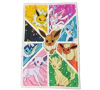Homadict Plaid Sherpa Pokémon - 100x150cm - Couverture Polaire Douce & Chaude - Evoli Evolution - Qualité Elevée & Confortable - Licence Officielle
