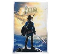 HÔMADICT Plaid Sherpa Zelda- 100x150cm - Couverture Polaire Douce & Chaude - Link - Qualité Elevée & Confortable - Licence Officielle