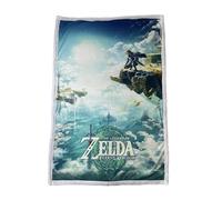 Homadict Plaid Sherpa Zelda - Sky Totk - 100x150cm - Licence Officielle, Vert