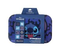 Homadict Plateau multiusage Sticth Bleu avec Couvercle Magnétique - pour Rangement, Décoration, Service - 29 x 19 centimètre - Licence Officielle Disney