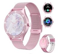 Homailida Montre Connectée pour Femmes 1,32" Montre de Fitness Étanche Moniteur de Fréquence Cardiaque et de Sommeil, 123 Modes Sportifs, Compteur de Pas, Compatible Android 5.0 & iOS 9.0+, Violet