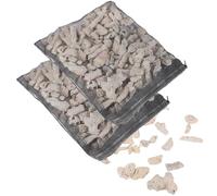Homaisson Lot de 2 sacs de filtres à corail écrasés, médias filtrants pour aquarium, matériaux de filtration des coraux d'étang à poissons, favorise l'équilibre de l'écosystème, emballage pratique en
