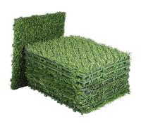 Homaisson Lot de 9 dalles de gazon artificiel emboîtables pour une utilisation en extérieur et en intérieur, auto-drainantes, résistantes au soleil, antidérapantes, faciles à installer, parfaites pour