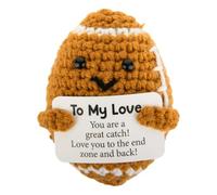Homakover Animaux positifs au crochet, oie positive, étoile, soleil, canard, toast, cadeau d'anniversaire pour femme et homme, décoration de bureau, meilleurs amis, 1 pièce de soutien émotionnel