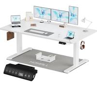 Homall Bureau Assis Debout Électrique 160x80 cm Bureau Réglable en Hauteur avec Fonction Mémoire et Système Anti-Collision, avec Plateau de Gestion des Câbles